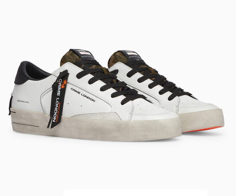 CRIME LONDON SK8 DELUXE LOW WHT